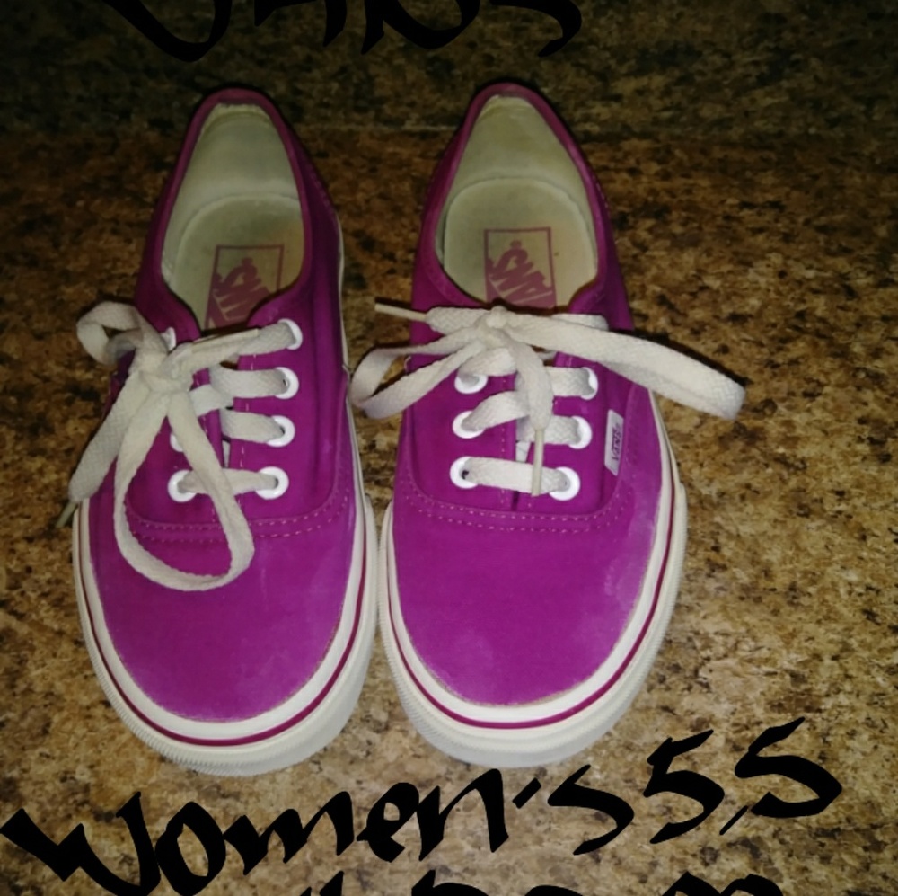 Purple Authentic Vans Women's Size 5.5